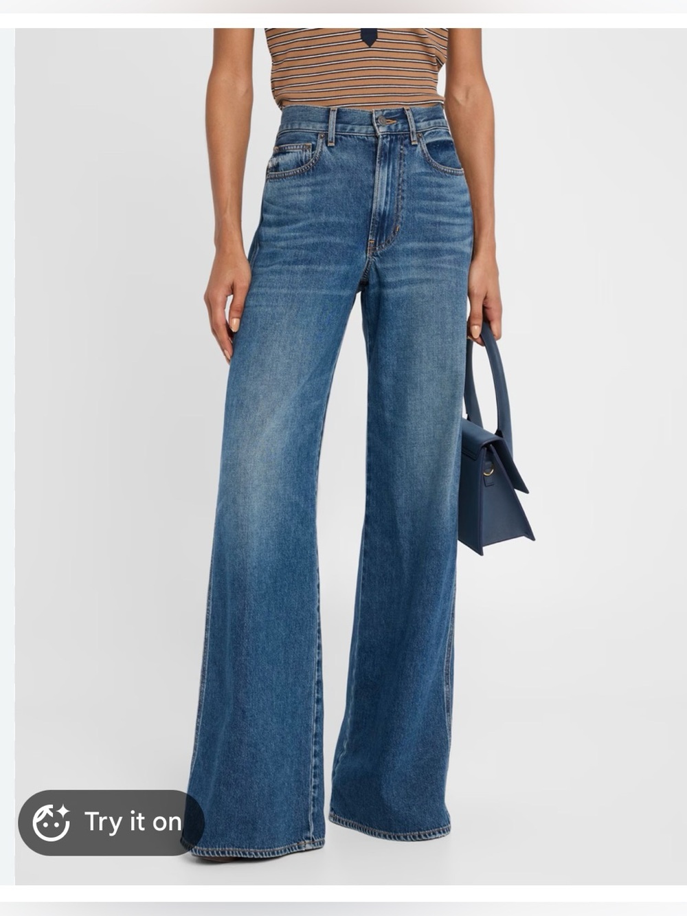 Veronica Beard NEW with tag! Kasey High Waist Wide Leg Jeans size 26 retail $398 - Picture 1 of 9